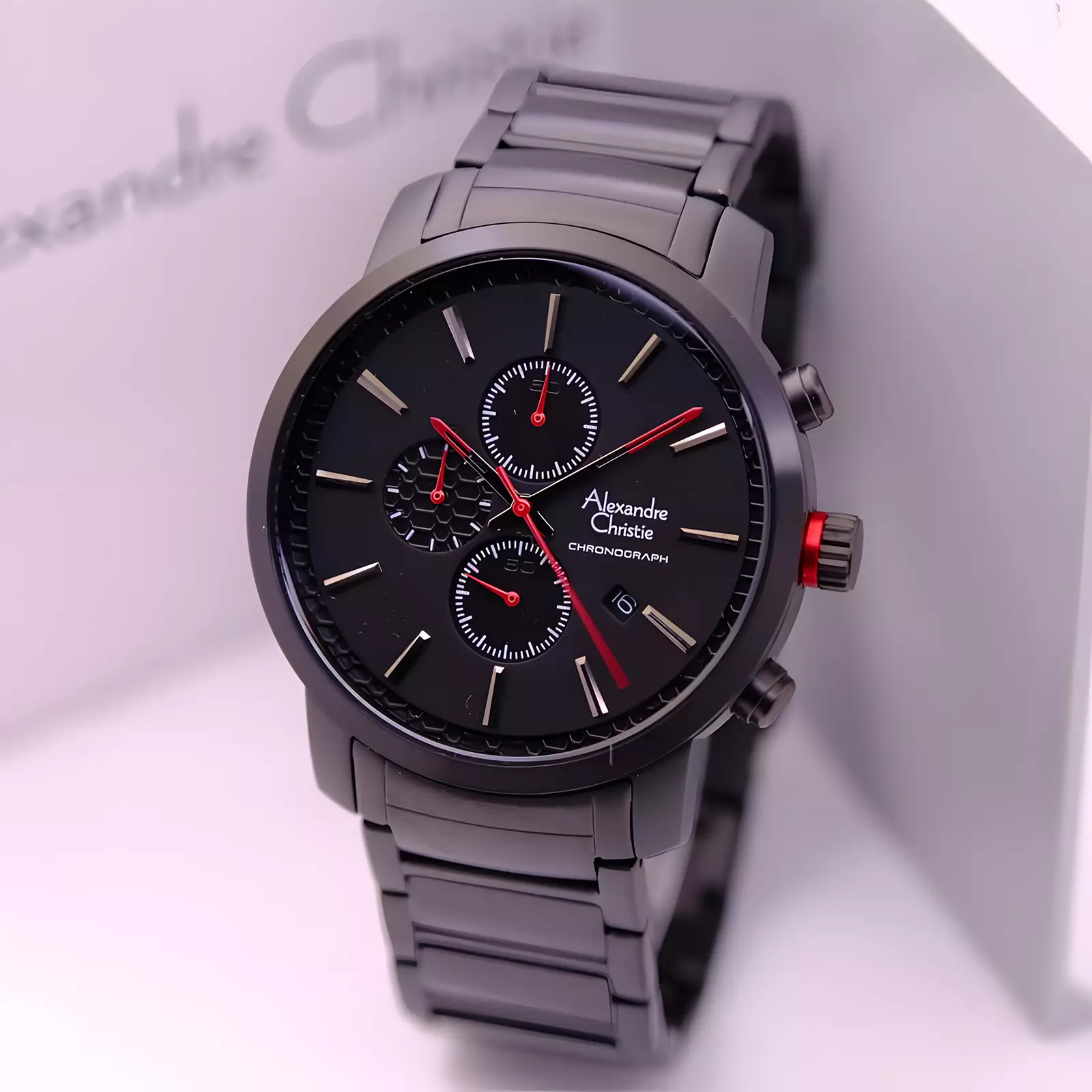 Jam Tangan Chronograph Pria - IP Red - Stainless Steel - 6660 MCBIPBARE