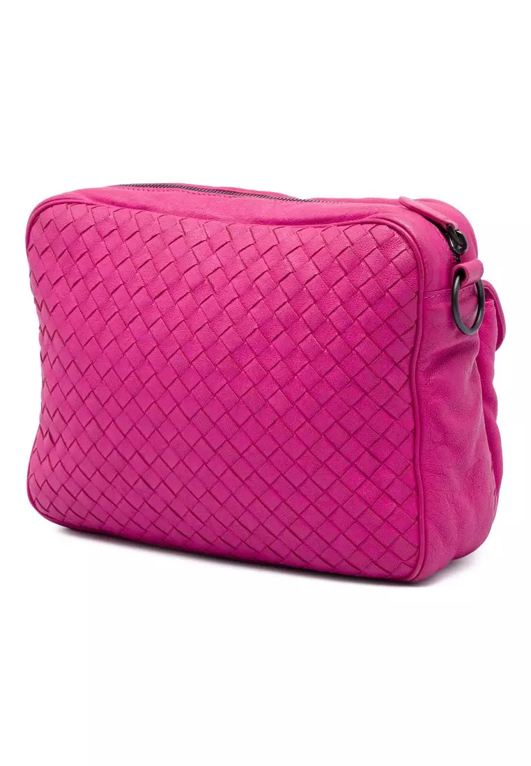 Pre-Loved Bottega Veneta Nappa Intrecciato Front Pocket Messenger Bag