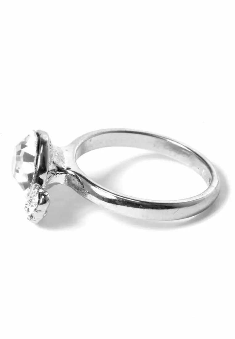 Cincin Diamond Casual Perhiasan Aksesoris Fashion Wanita Sliver - 1