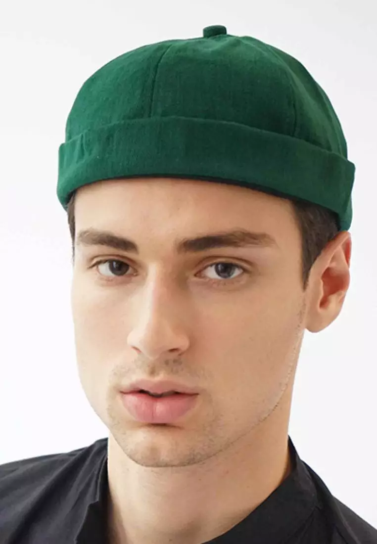 Peci Beanie Polos Miki Hat Kopiah Topi Hijrah Muslim Hijau Botol