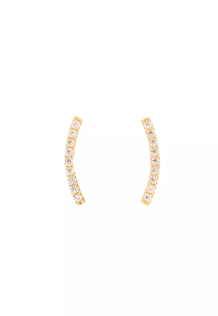 Gold and stone earrings hot sale
