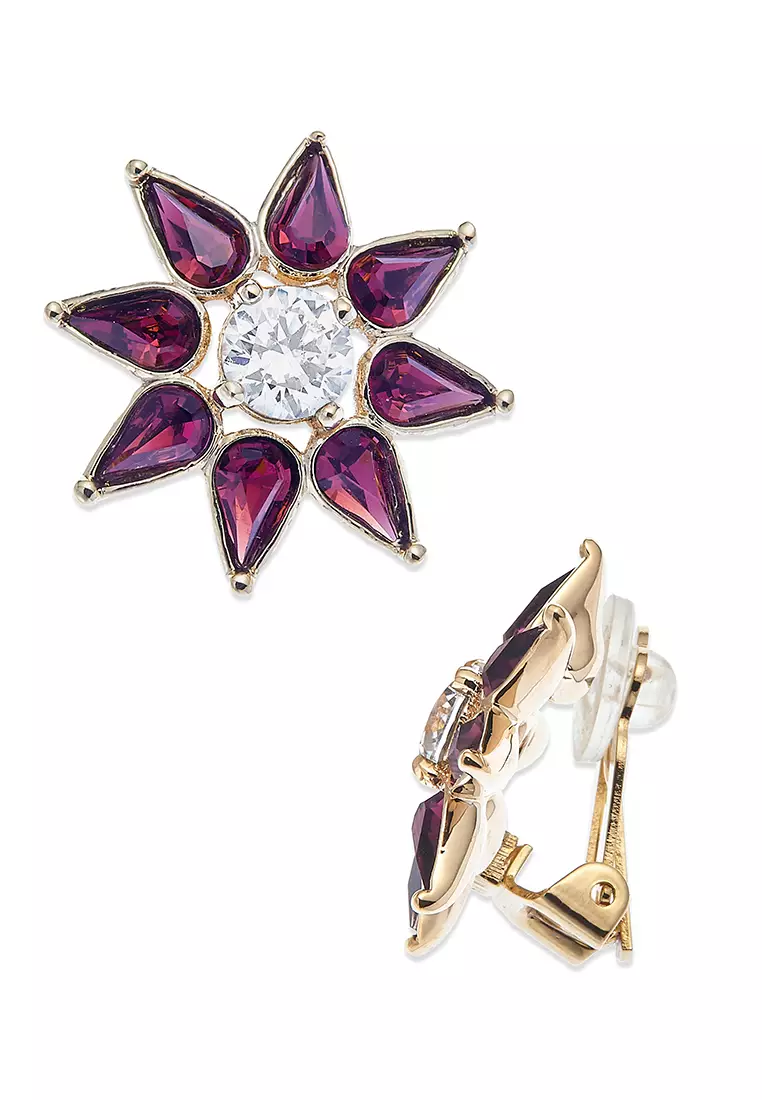 Cz clip cheap on earrings