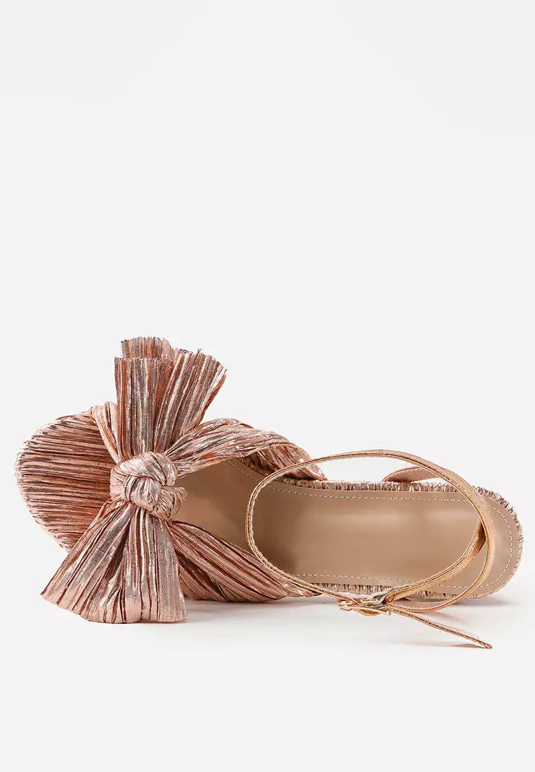 5CM Bowknot Strap Mid Heel Sandals WTY1199-1