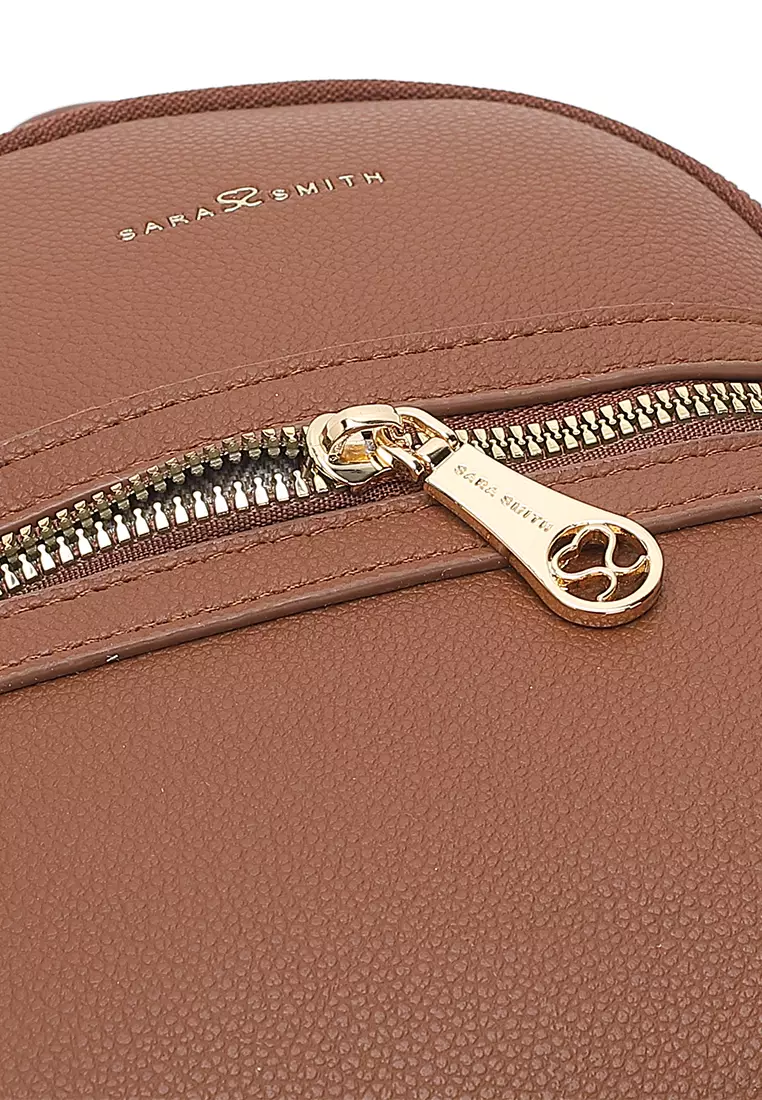 Women's 2-Way Backpack / Crossbody Bag / Sling Bag - Brown