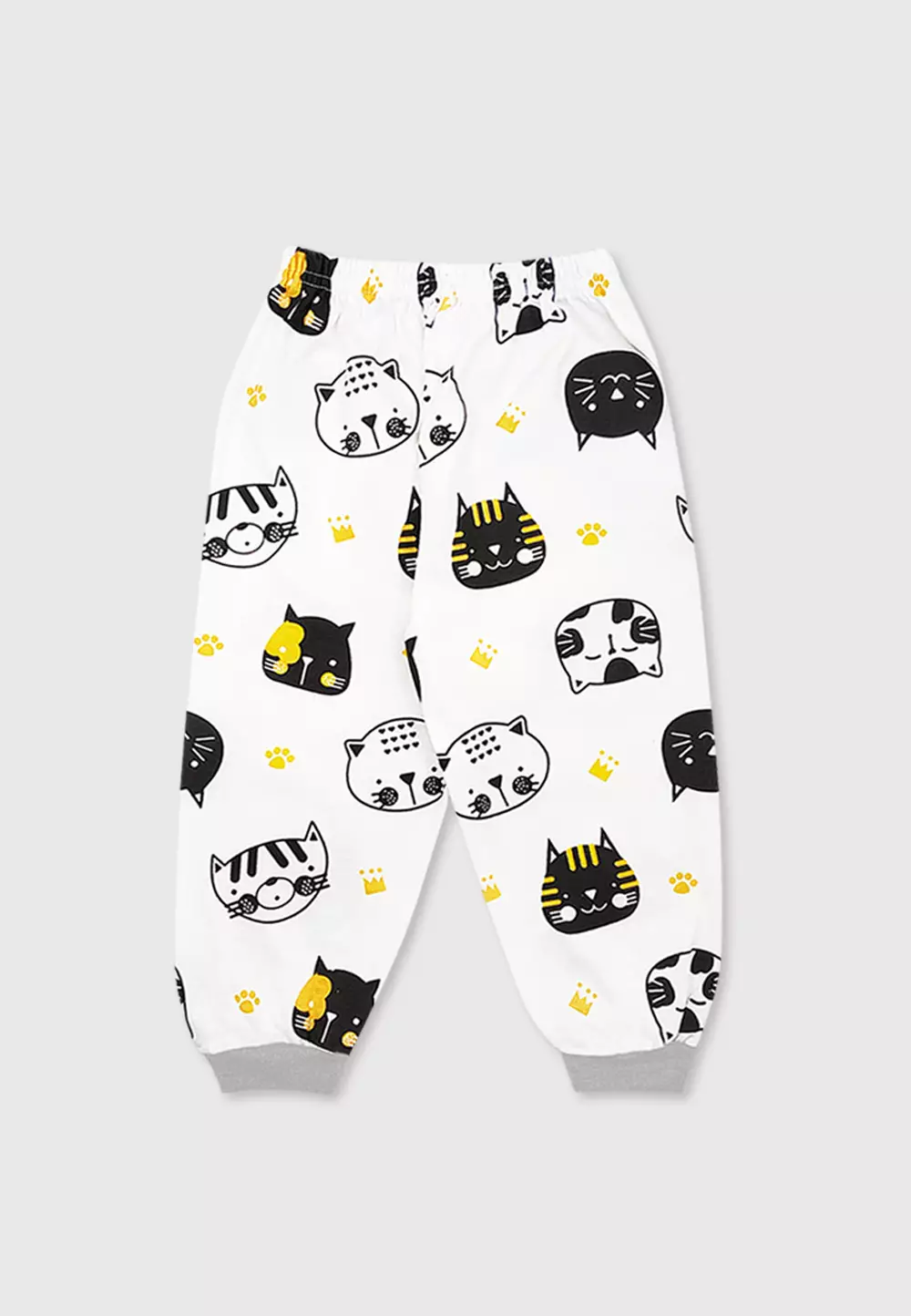 Wakakids Piyama Bayi Anak Laki Laki Baju Tidur Usia 6 Bulan Hingga 12 Bulan Motif Cat 4090 Abu Muda