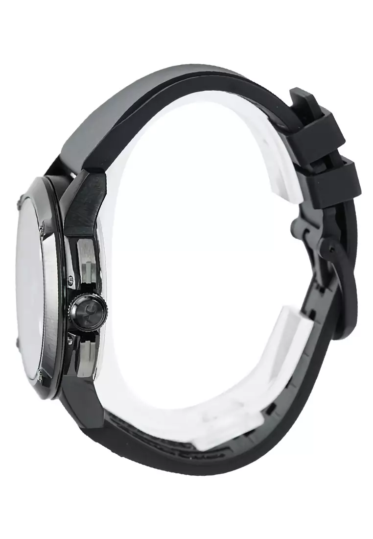 Alexandre Christie - Jam Tangan Chronograph Pria - Black - Rubber Strap - 9602 MCREPBALB