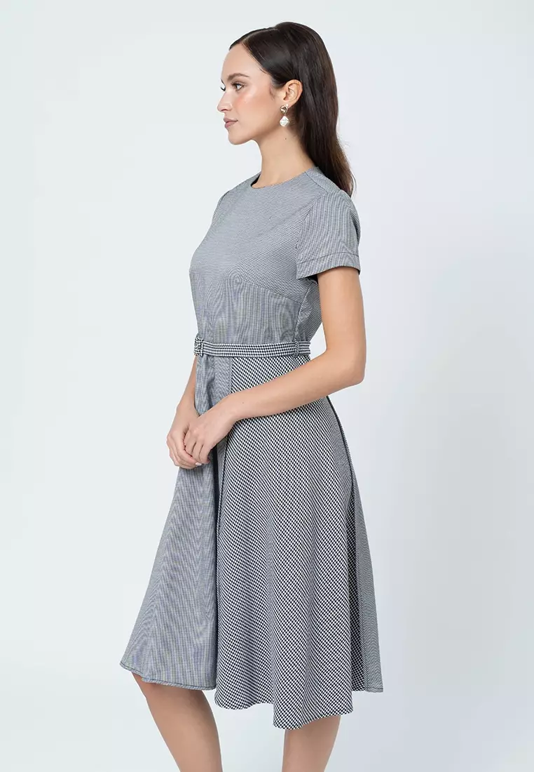 Malka Dress in Two Different Gingham Patterns