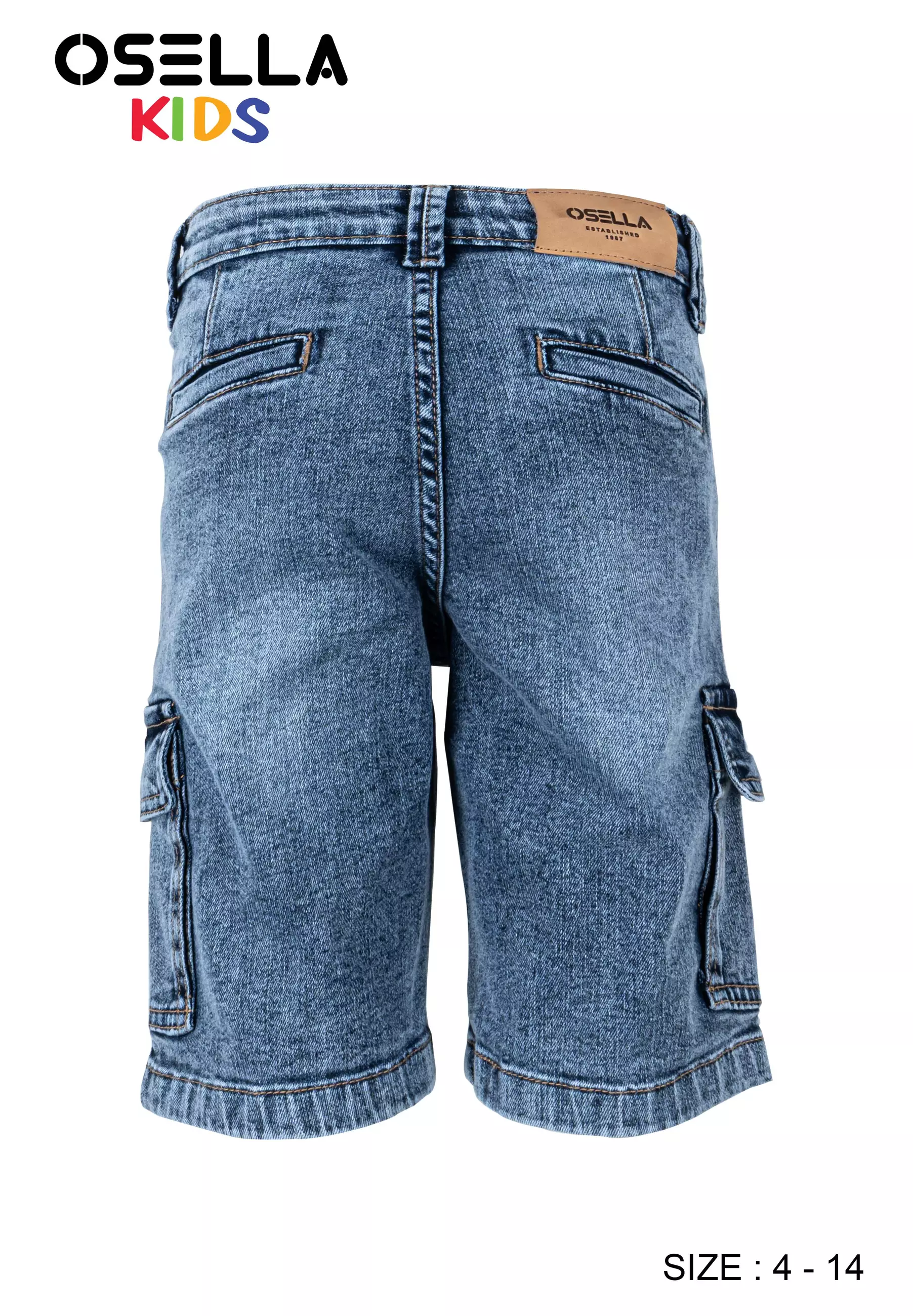 [NEW] Osella Kids Kenzi Short Denim Cargo Pants 22864002A | Celana Jeans Pendek Anak Laki-Laki
