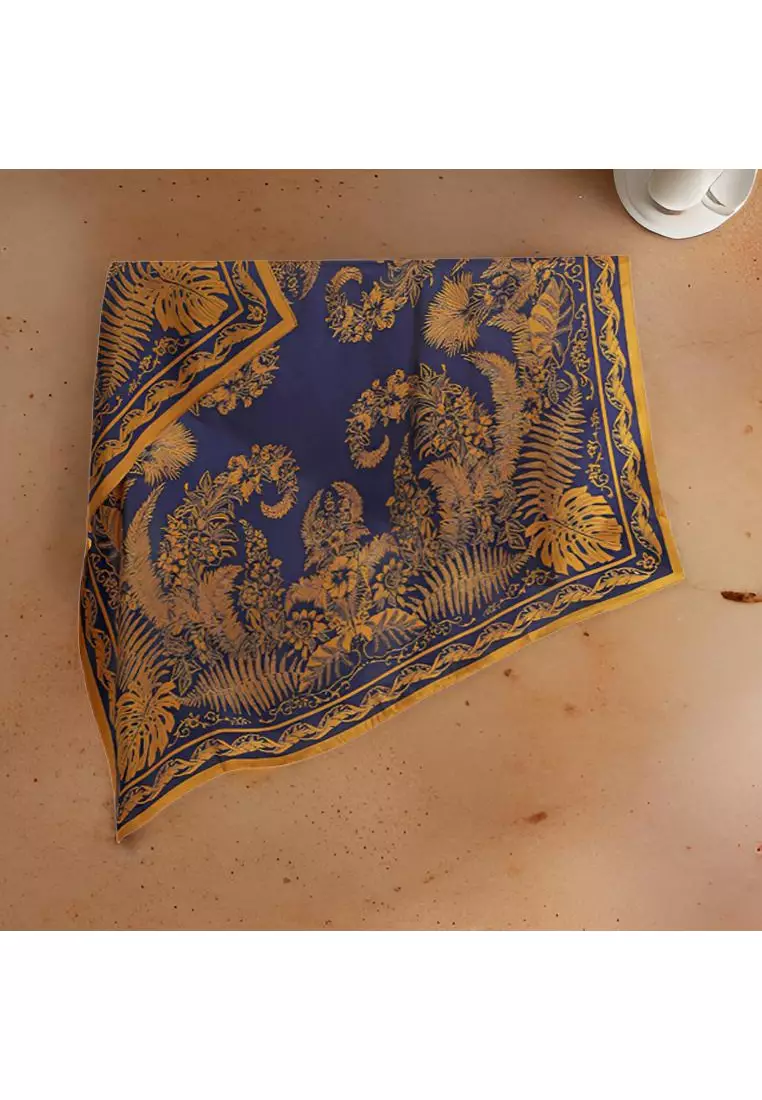 Luxury Silk Ladies' Large Scarf, Sun-Proof Crepe Satin, Premium Souvenir.