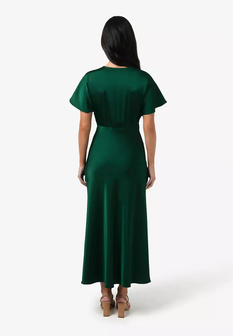 Catalina V-Neck Satin Dress