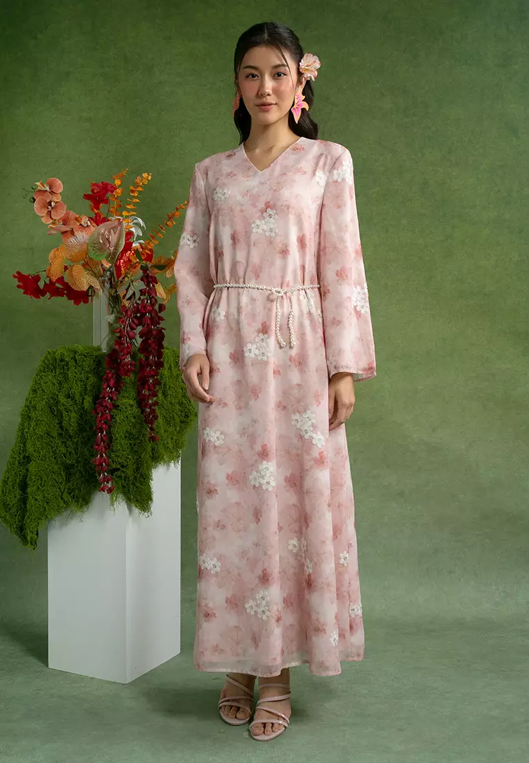 Dalila Dress with Pearl Belt