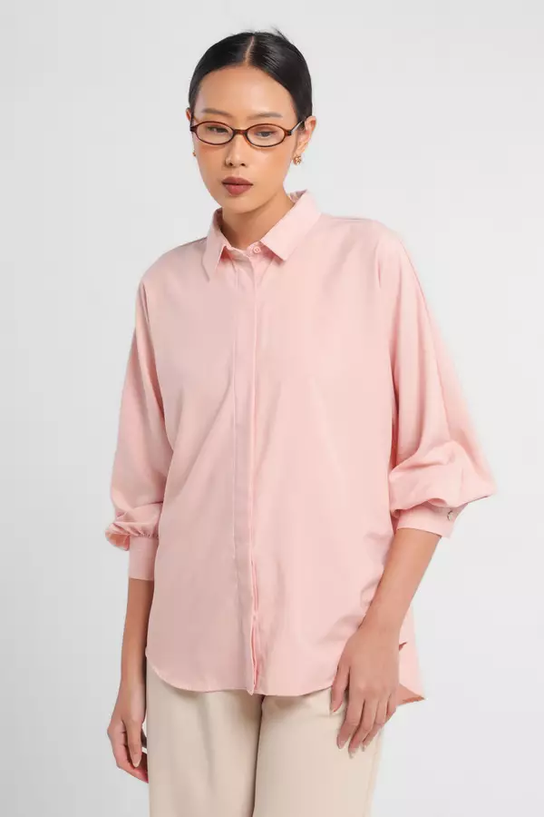 MINIMAL - Isobel - Batwing Shirt - Pink Colour Pink