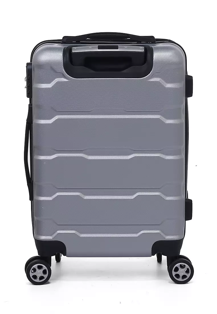 Carlton Koper Hardcase Unisex Size 20 Inch Tas Travel Combination Lock Large Compartment Material ABS+PVC Coated ORIGINAL - Gray