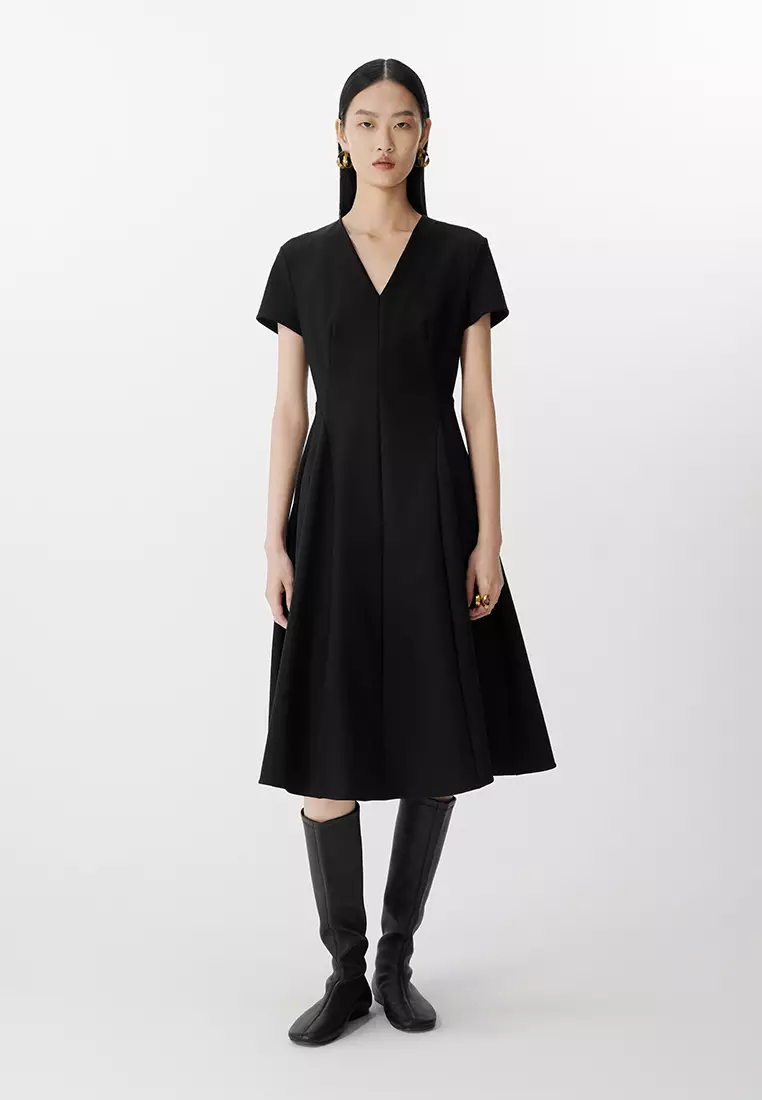 S-Line short-sleeved dress