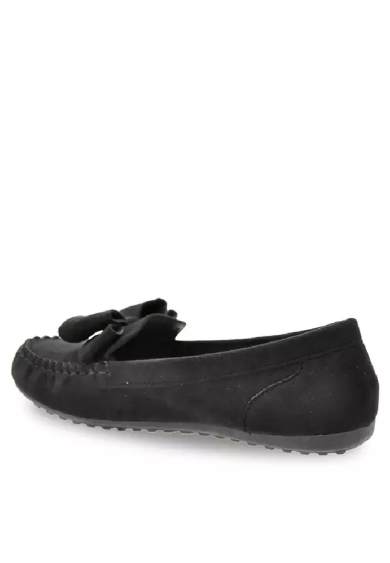 Bow Suede Loafers