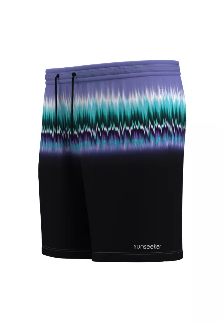 Heartbeat Black Drawstring 16" Boardshorts