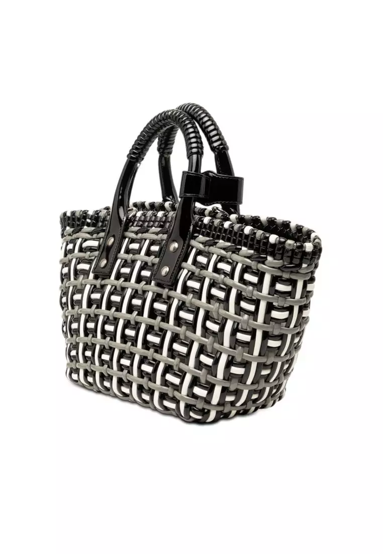 Pre-Loved Balenciaga Faux Leather Bistro Basket Bag Xs