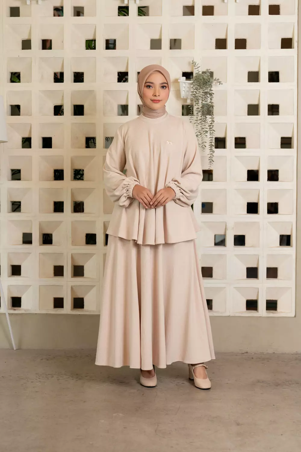 Klamby - Tyra Blouse & Skirt Set Butter Cream