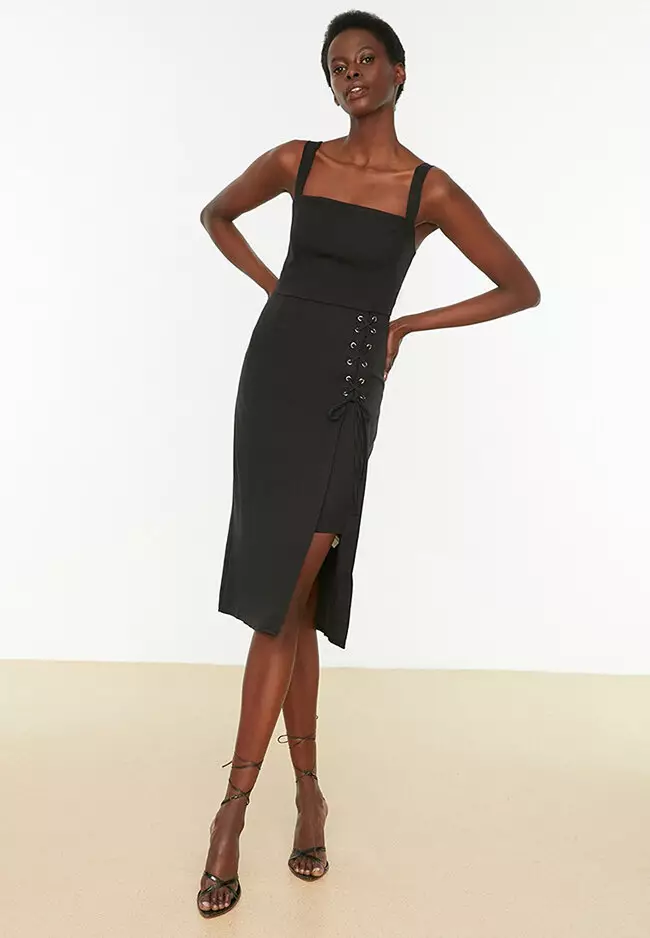 Eyelet Detailed Dress