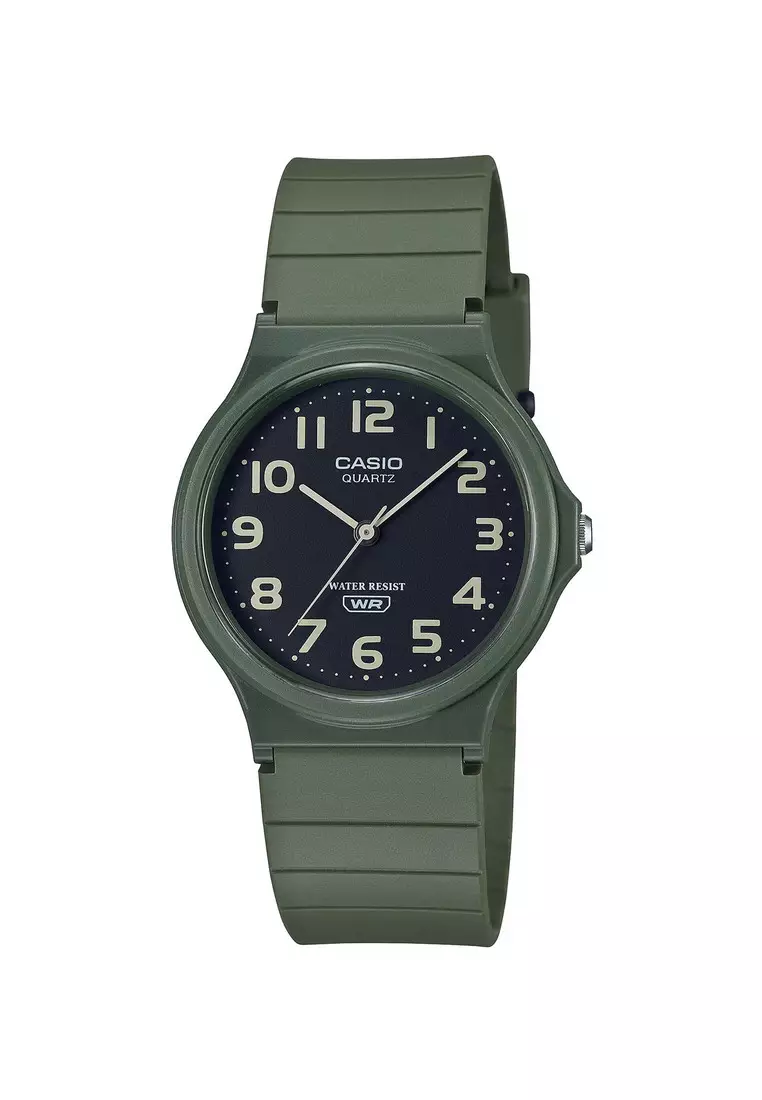 Casio watch sales army green