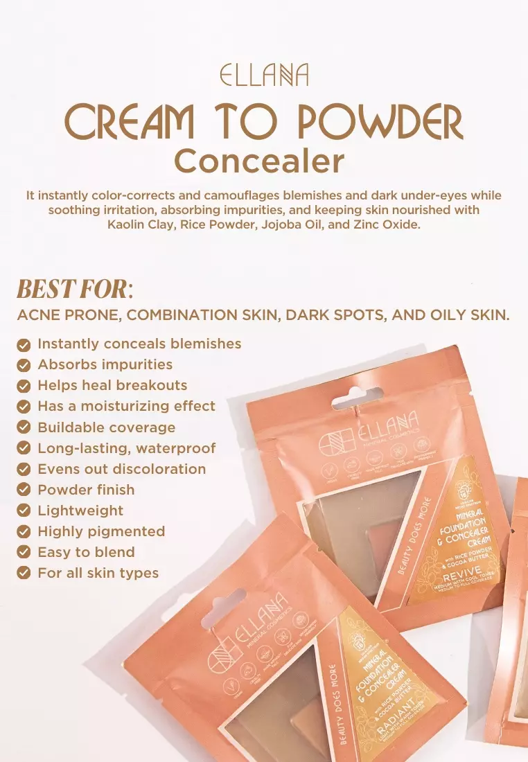 Buy Ellana Mineral Cosmetics ELLANA Cream to Powder Concealer Refill