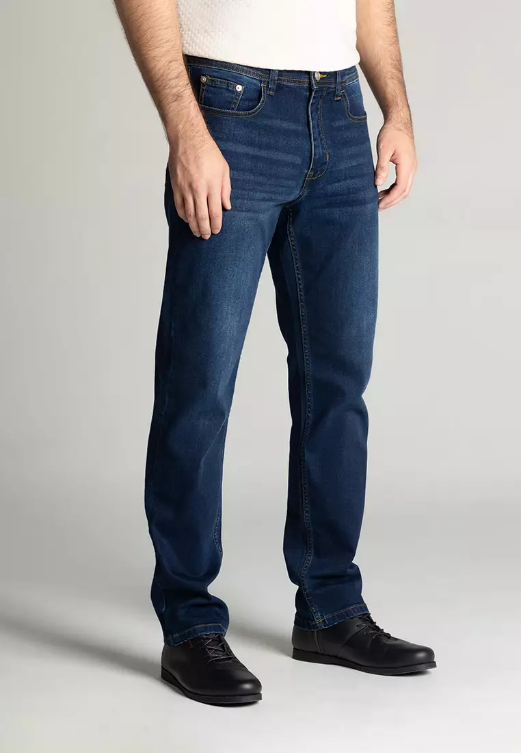 MOC - Celana Panjang Denim Pria Munchen - Dark Navy