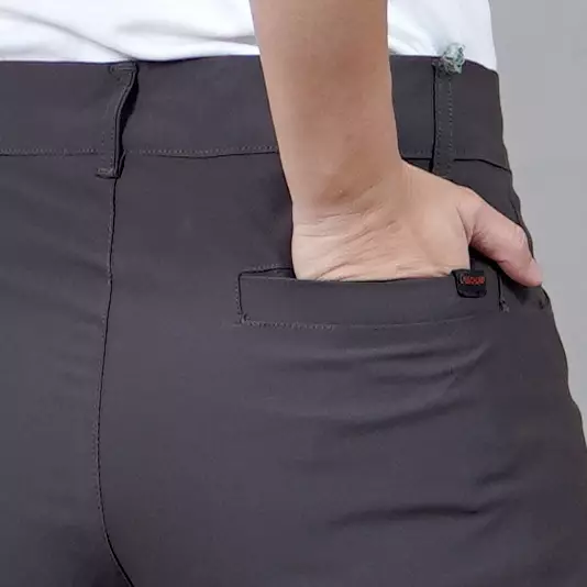  JEFIN Celana Panjang Wanita Women's Casual Long Pants Chinos Celana Chino  - ABU TUA