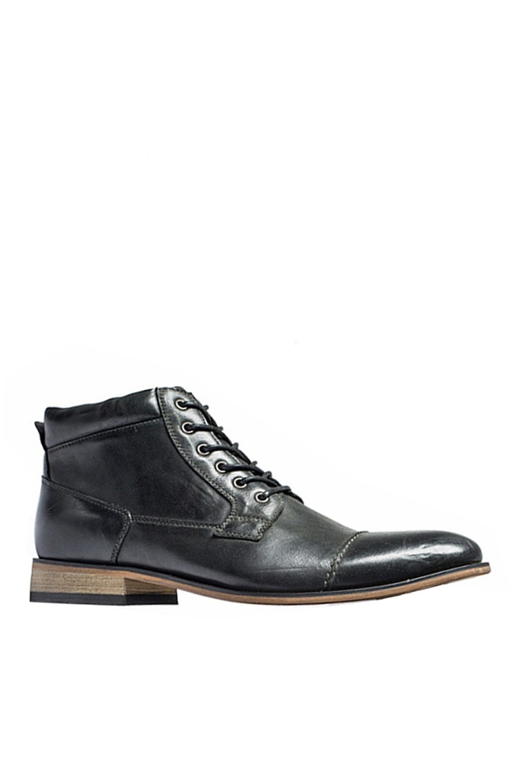 VANSA Stylish Vintage Leather Ankle Boots VSM-B18012