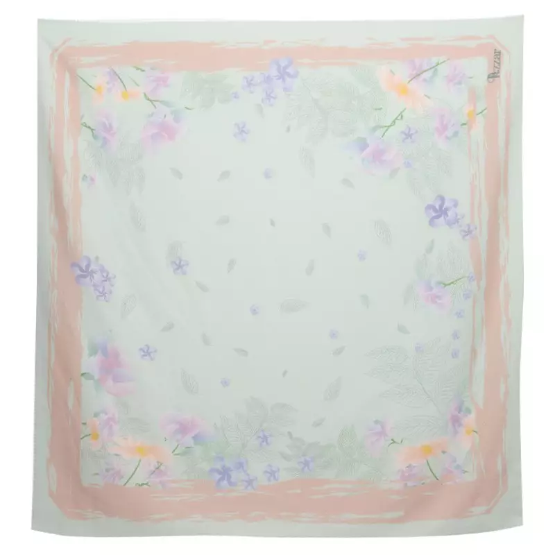 Floral Digital Printed Scarf In Light Green