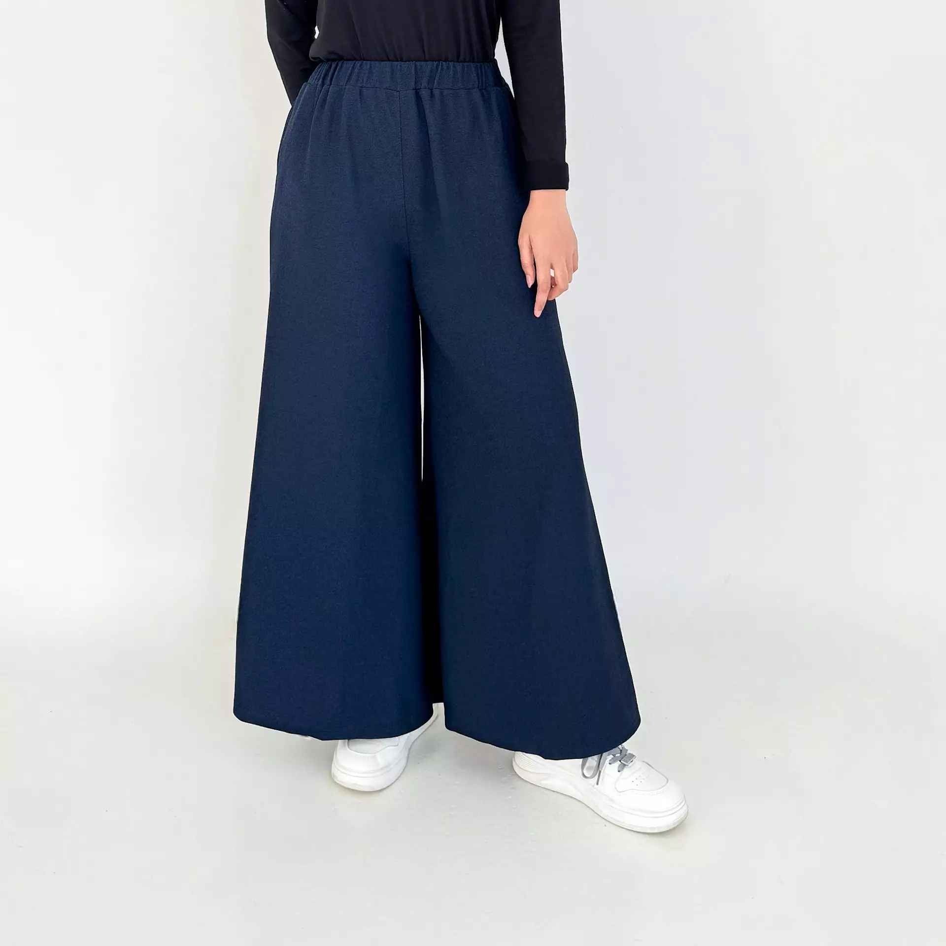 PALAZZO WINNIE Celana Panjang Loose Flare Wanita NAVY