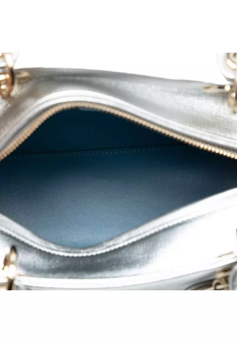 Pre-Loved Dior Medium Calfskin Patch Embellished Lady Dior