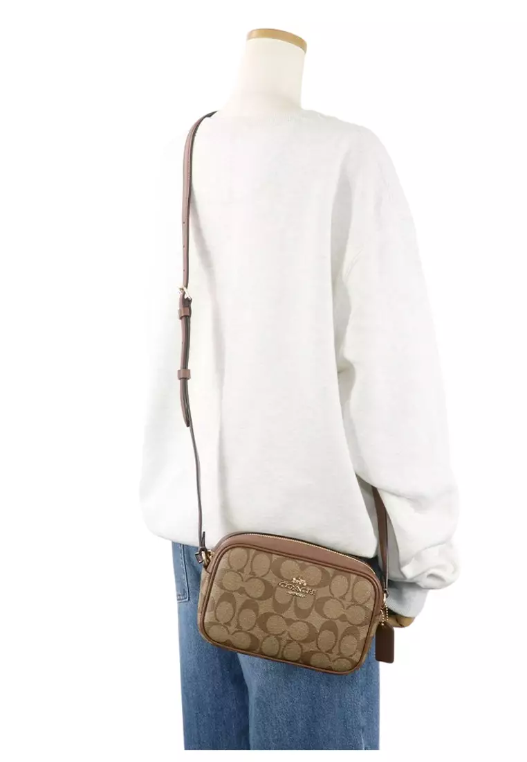 Buy Coach Mini Jamie Camera Bag In Signature Canvas Khaki Brown