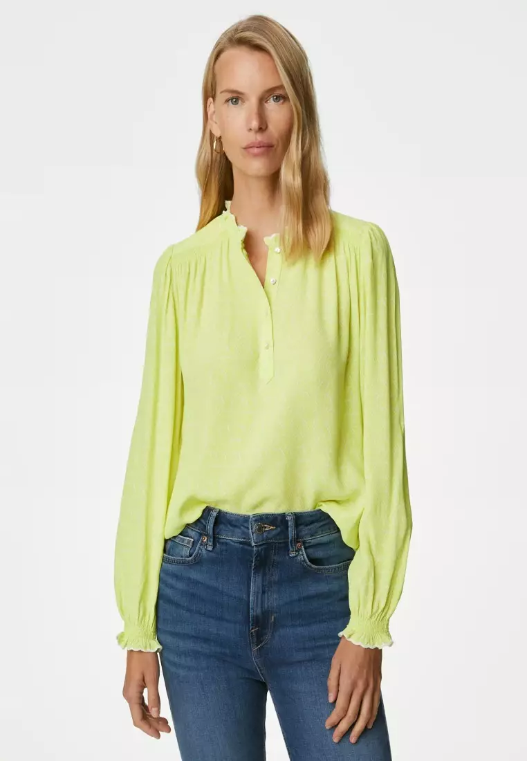 Marks and spencer yellow blouse shop