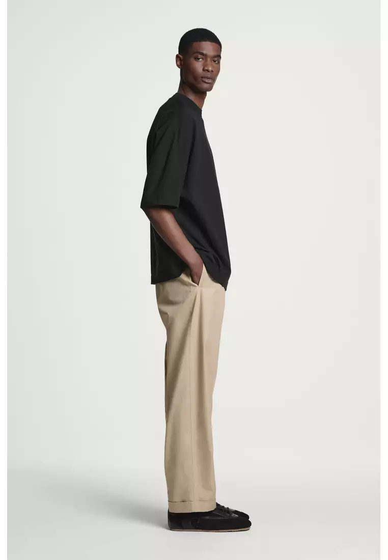 OVERSIZED HEAVYWEIGHT MOCK-NECK T-SHIRT