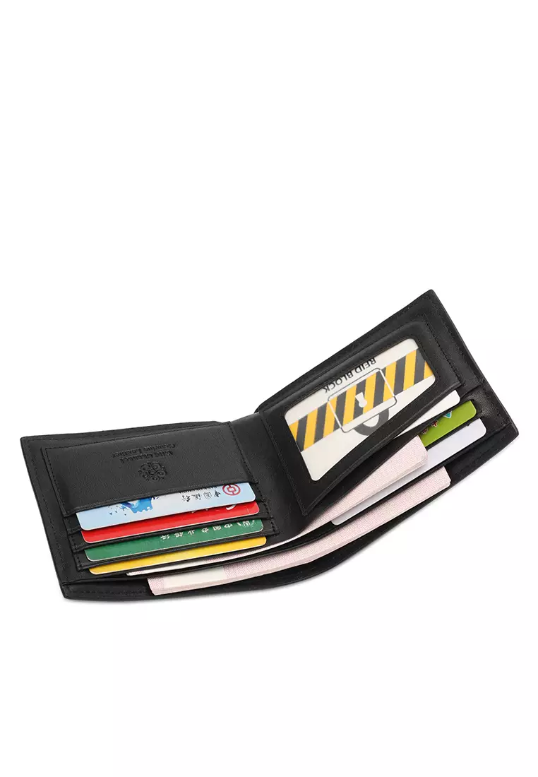 Men's Genuine Leather RFID Blocking Bi Fold Wallet