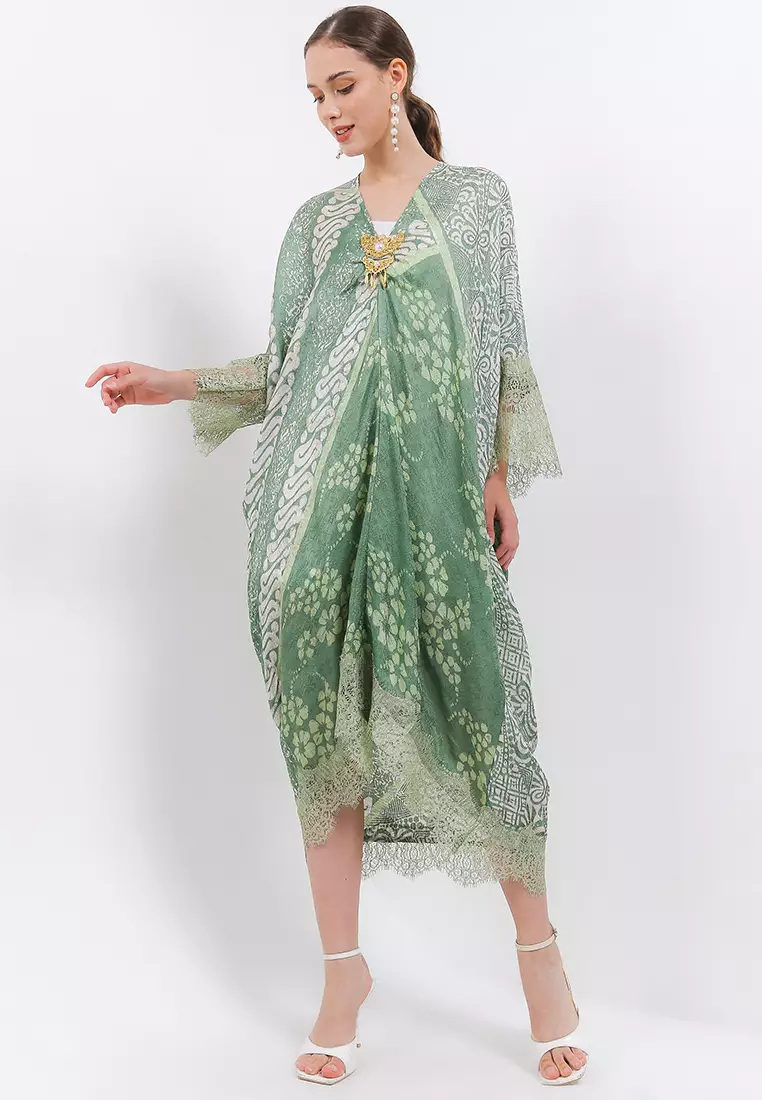 Batik Rizqina Humaira2 Kaftan Batik Viscose Brokat Oversize NV