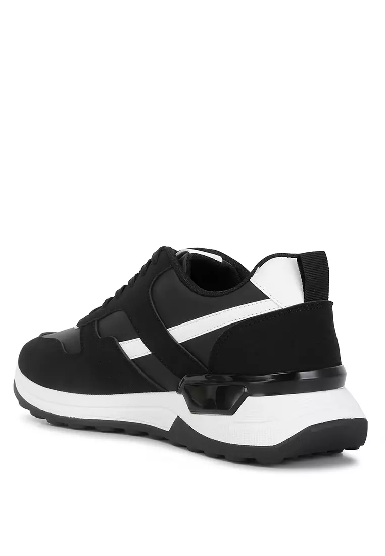 Buy London Rag Black Suede Paneling Detail Sneakers 2024 Online ...