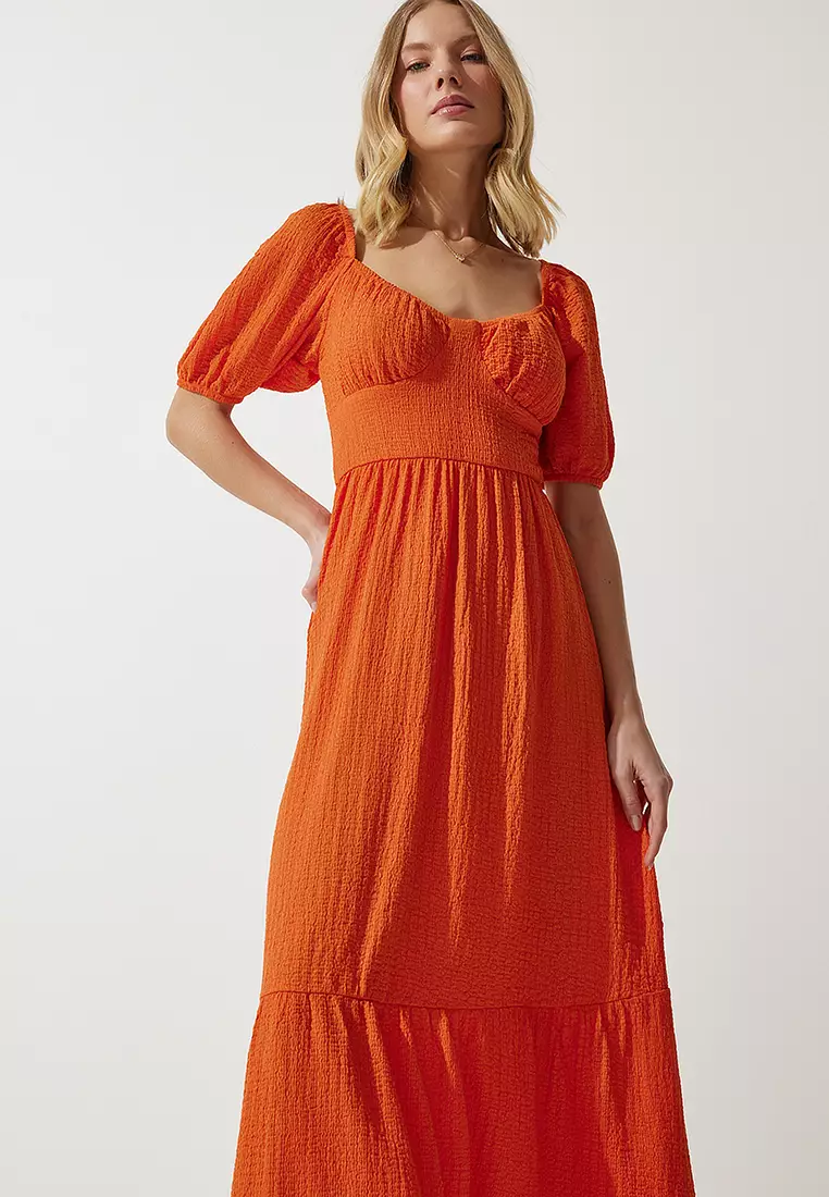 Lace-up Midi Dress