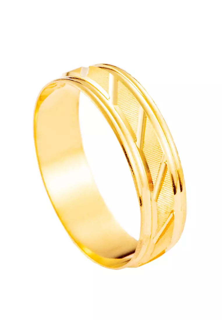 Buy HABIB HABIB Haza Gold Ring 916 Gold 2024 Online ZALORA