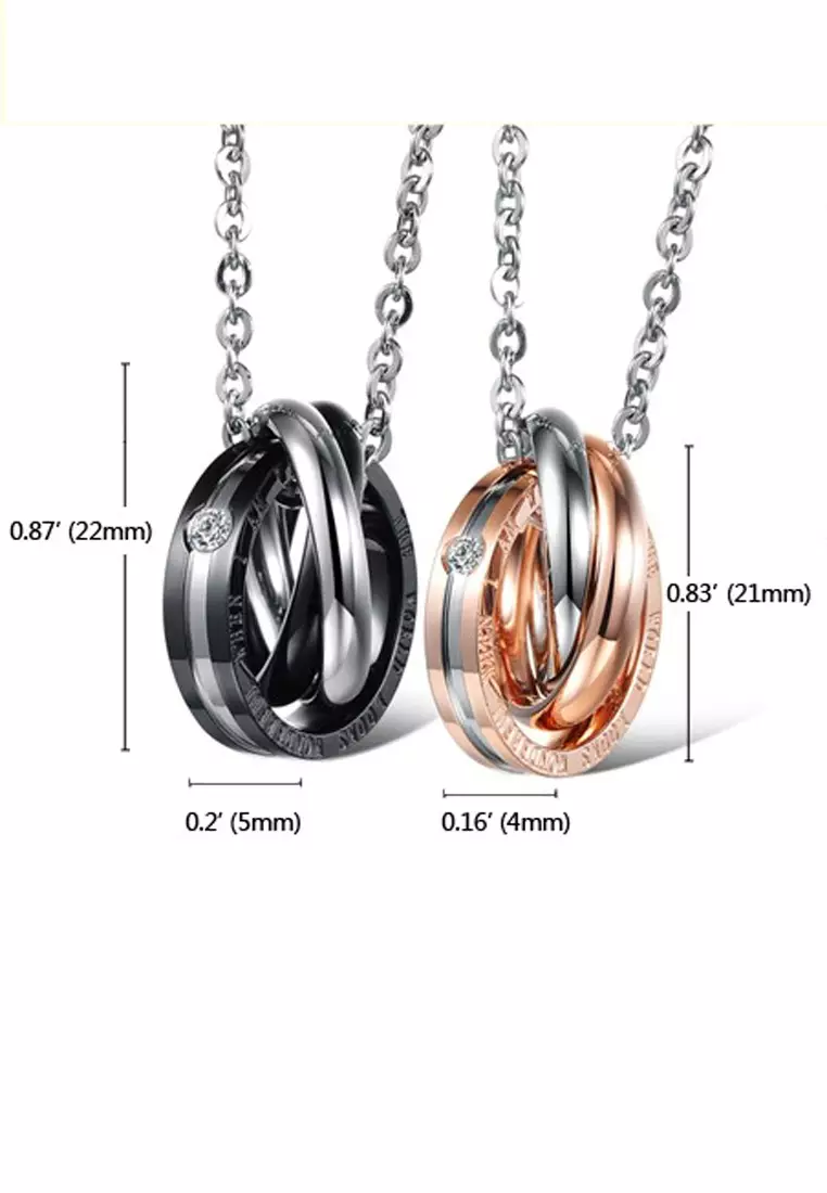 Couples Pendant Necklace Set