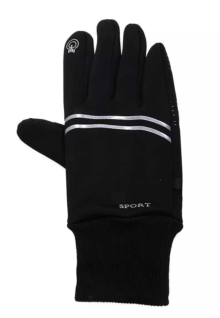 Decs Sarung Tangan Touch Screen Winter Waterproof Cycling Gloves Pria Dan Wanita Material Fiber ORIGINAL - Black