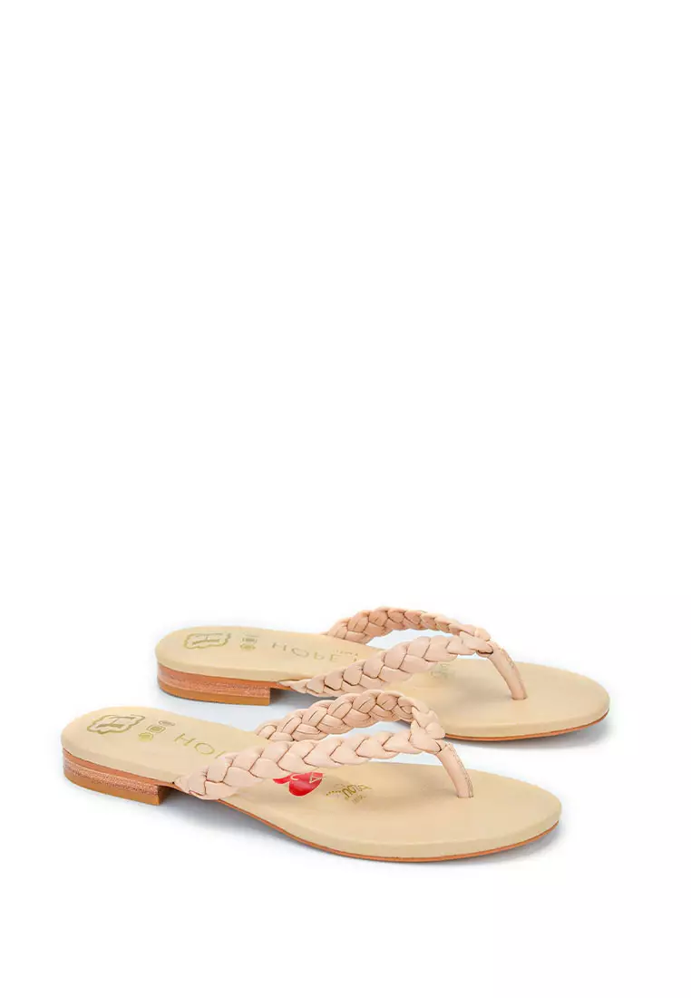 Discount on HOPE ROSA  shoes - SKU: HOPE ROZA(ROSA) Luna Nude Braided Leather Sandals