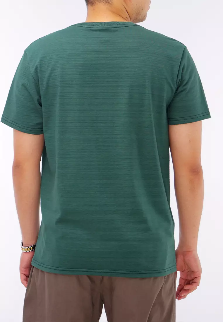 Round Neck Streaky Short Sleeve