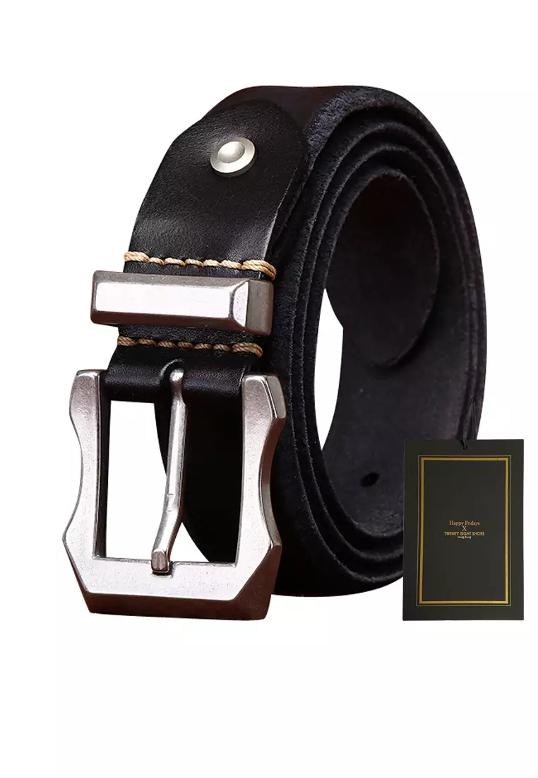 Men's belt with stainless steel buckle outlet