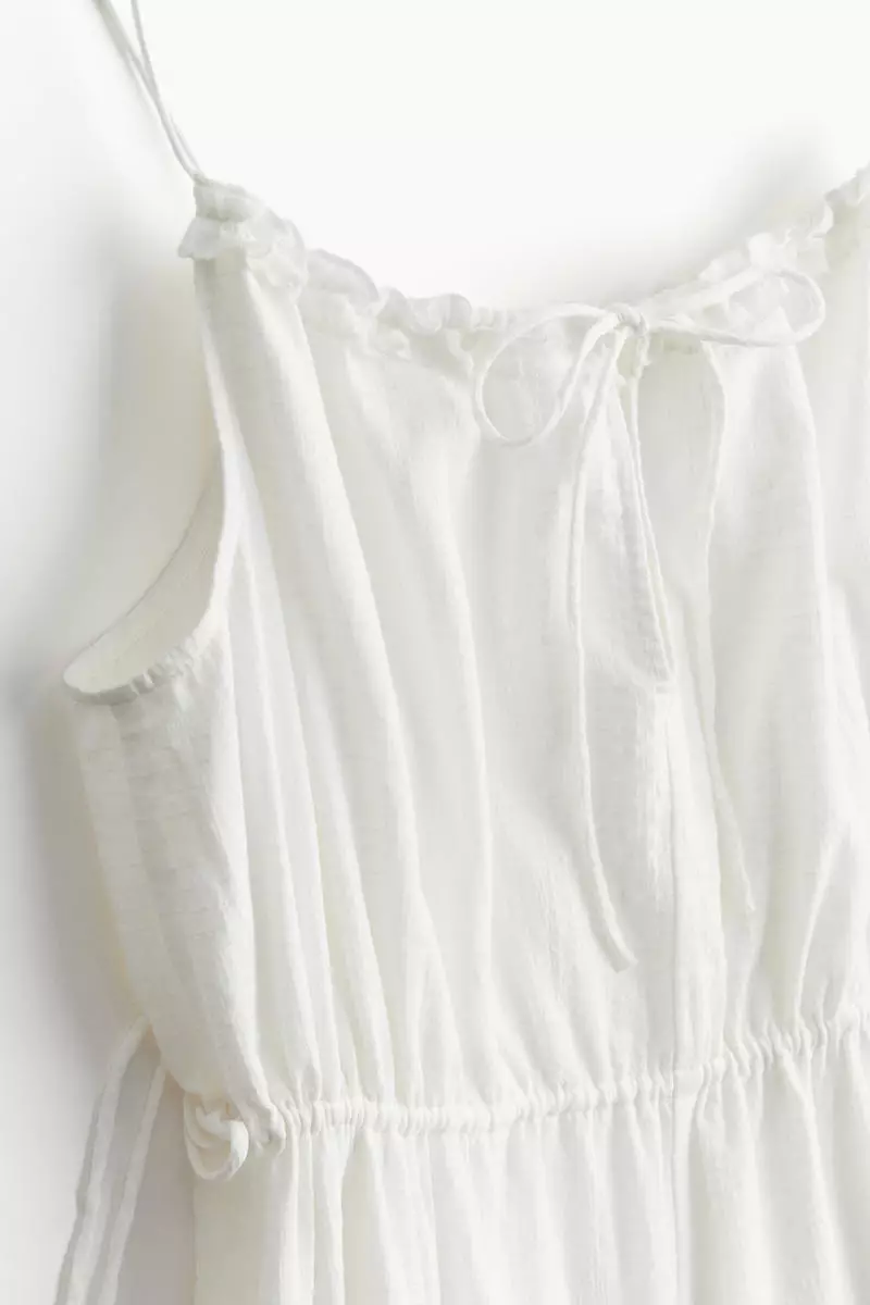 Drawstring-detail dress