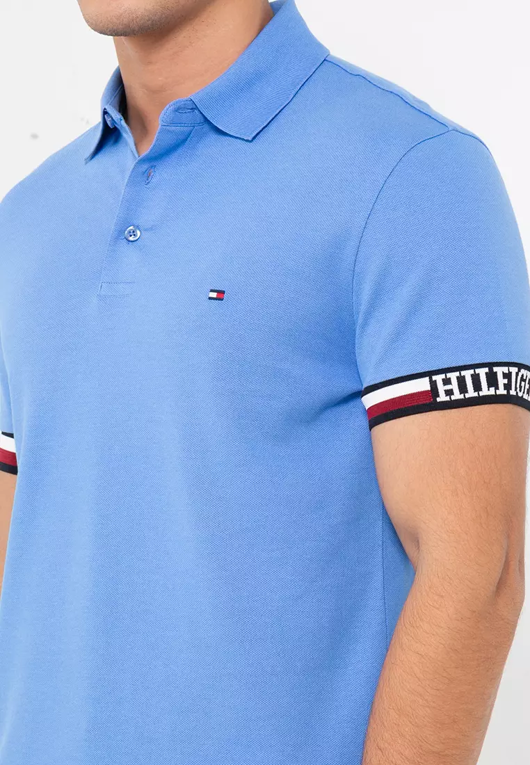 Buy Tommy Hilfiger Monotype Flag Cuff Slim Fit Polo Shirt 2024 Online Zalora 1020