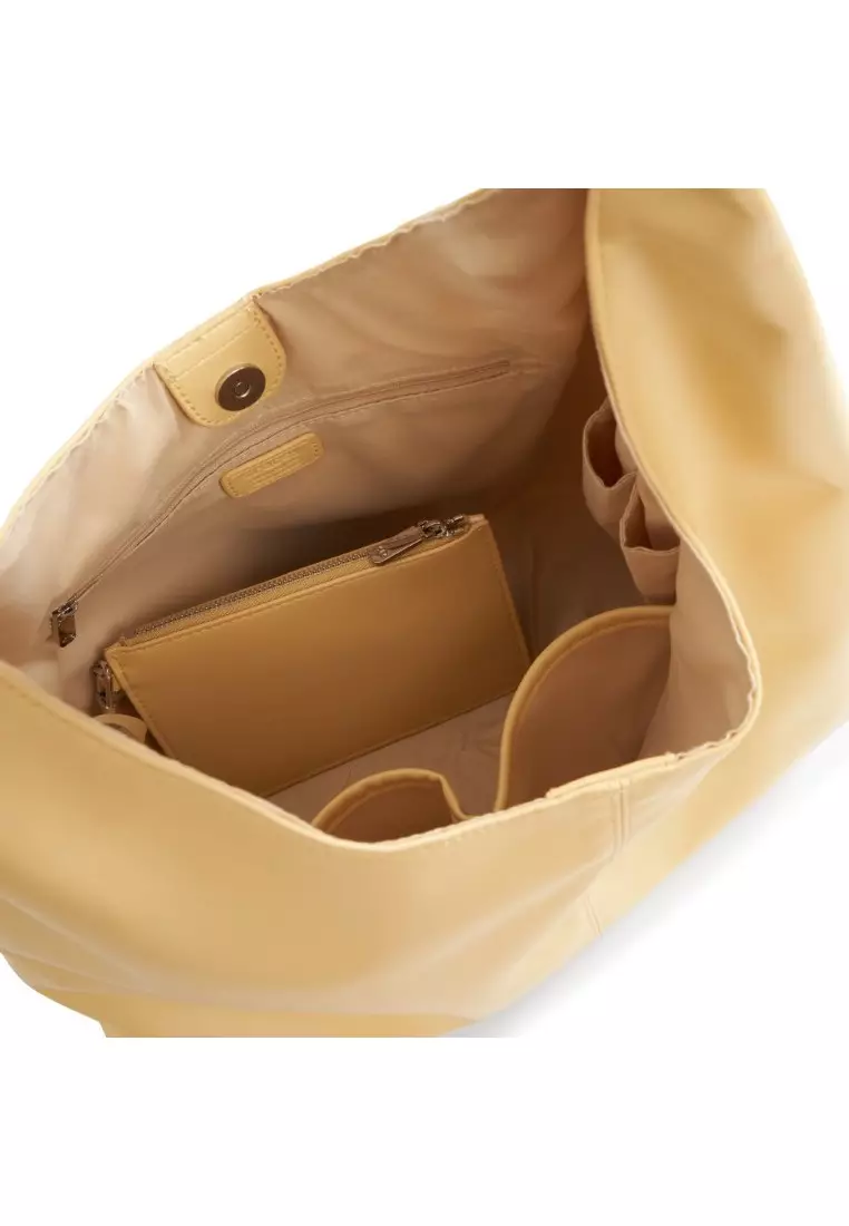 Downtown Hobo Sustainable Vegan Leather Shoulder Bag with Card Holder