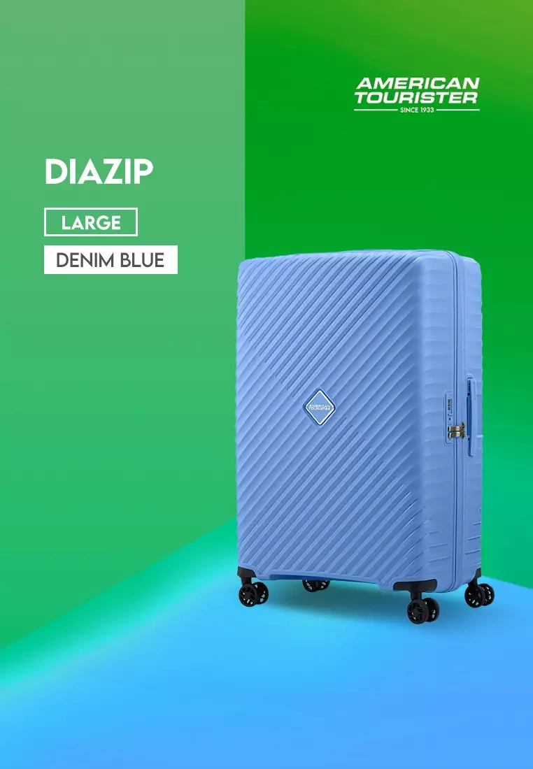 American Tourister Koper Hardcase Diazip Large 28 Inch TSA - Denim Blue