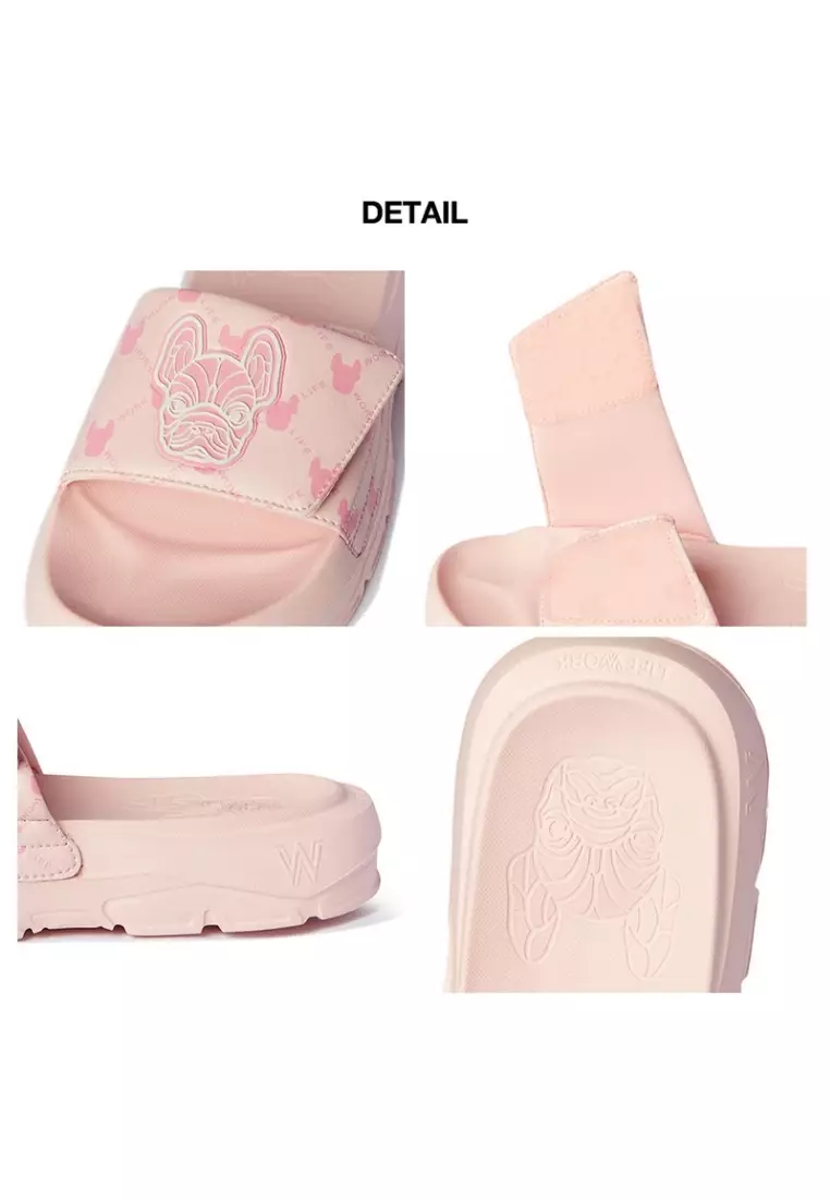 Space Run Monogram Slides - Pattern Black