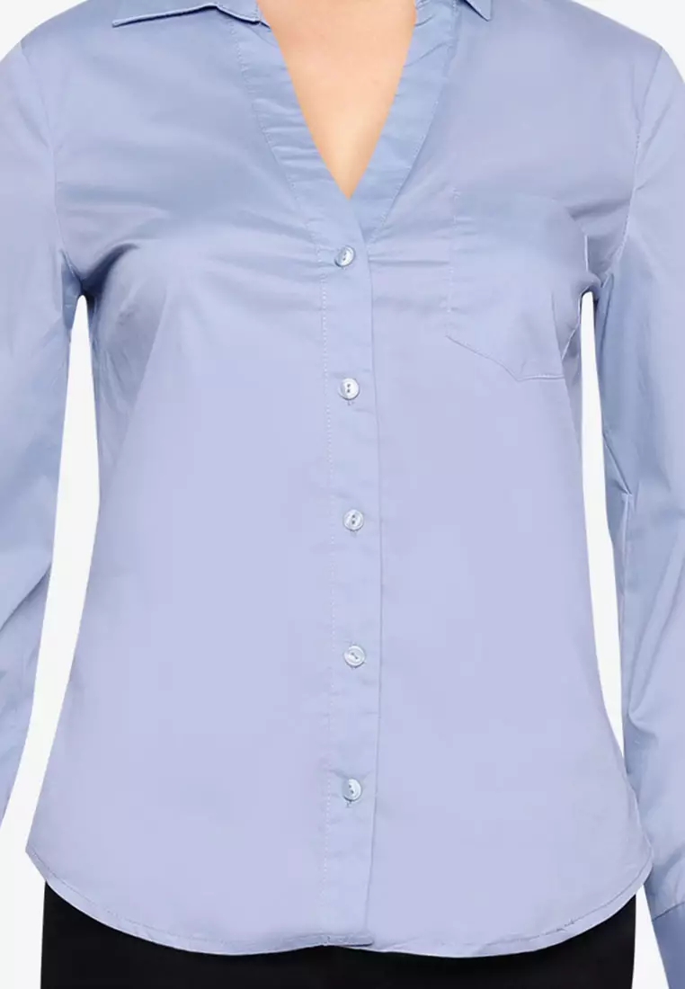 Chest-Pocket Cotton Shirt